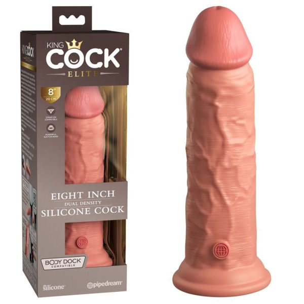 Dual Density 8 Inch Silicone Cock Skin
