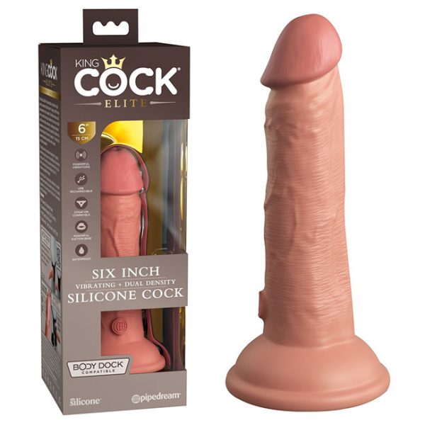 Dual Density 6 Inch Silicone Vibrating Cock Skin