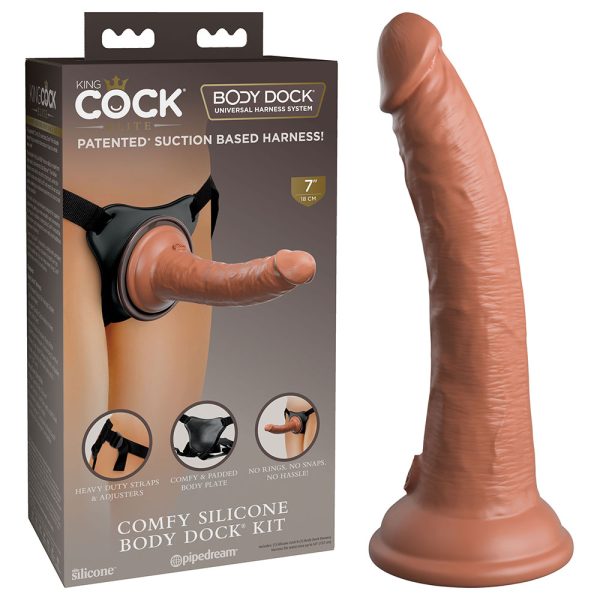 Dual Density Caramel Tone Silicone Body Dock Kit 7 Inch
