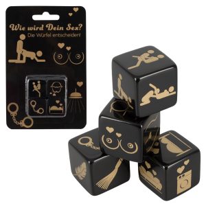 4 Dice Set Game Black
