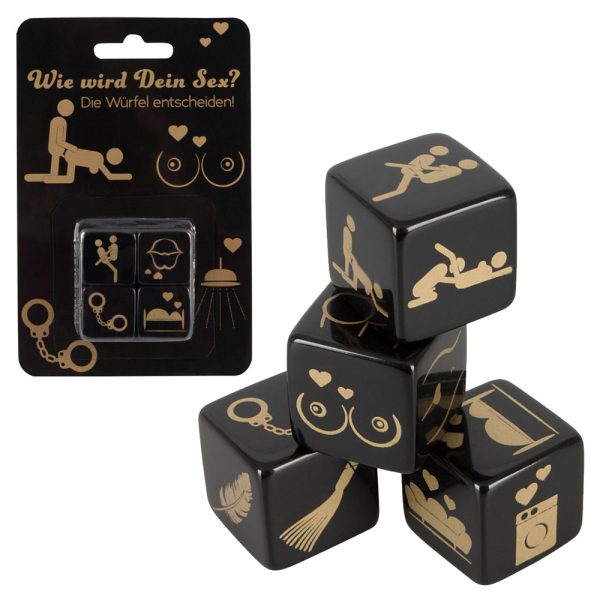 4 Dice Set Game Black