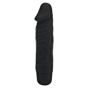 Mini Silicone Classic Realistic Vibrator Black