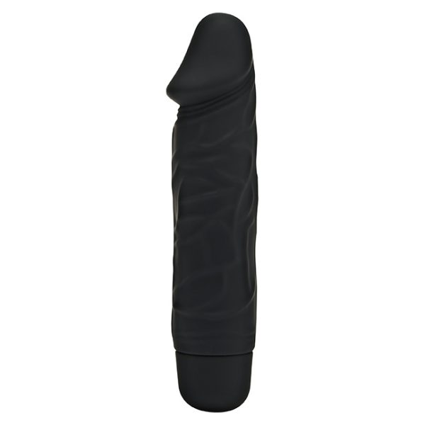 Mini Silicone Classic Realistic Vibrator Black