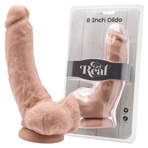 Dildo 8 Inch With Balls Skin