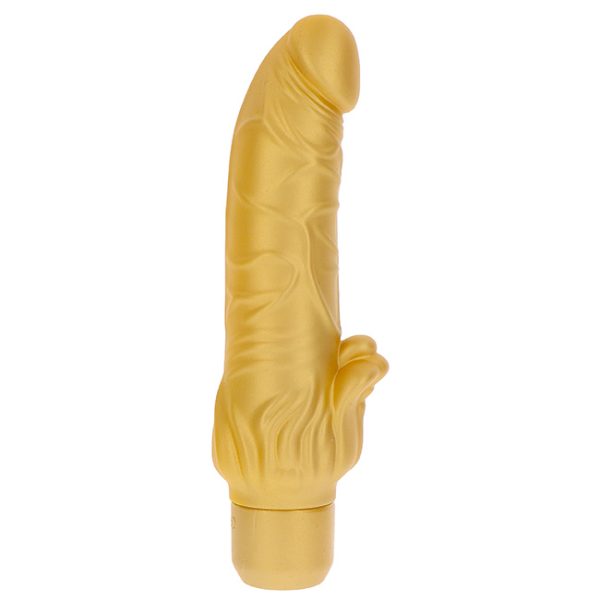Silicone Stim Realistic Vibrator Gold