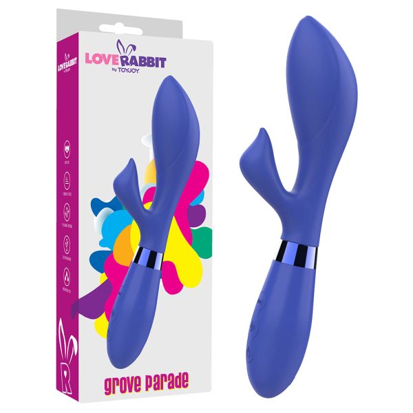 Grove Parade Rechargeable Rabbit Vibrator Blue