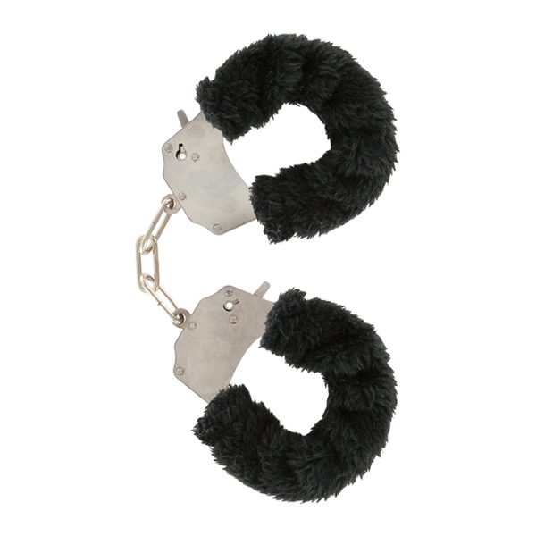 Furry Fun Cuffs Black Plush