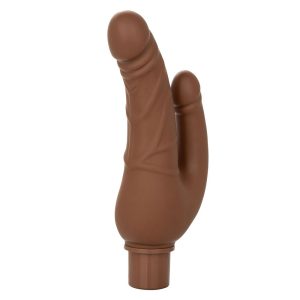 Rechargeable Stud Double Dong Brown