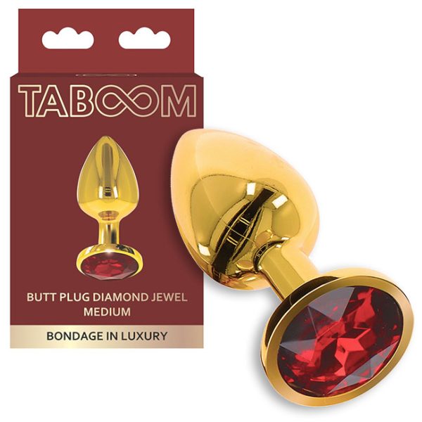 Butt Plug With Diamond Jewel Medium