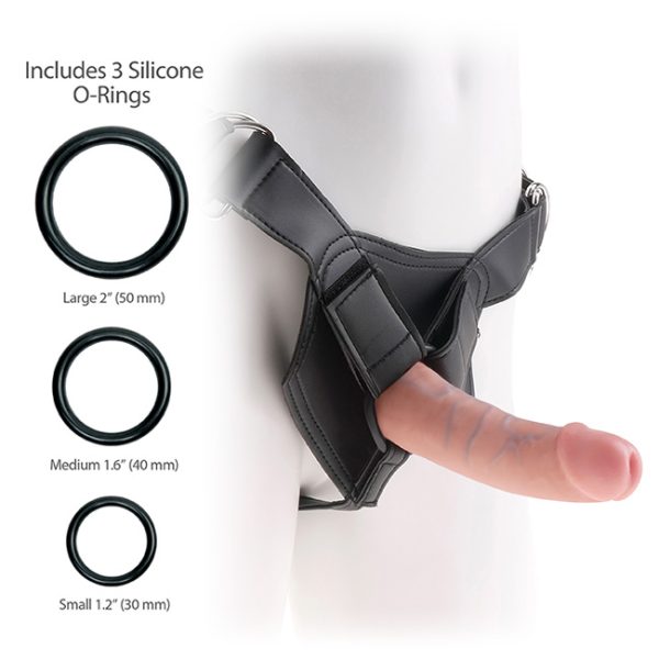 Strap-On Harness 6 Inch Realistic Cock Skin
