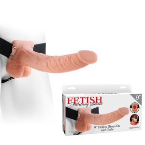 Unisex Hollow Strap-On with Balls 24 cm Skin