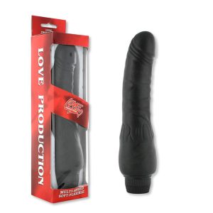 Pleasures Vibrator Black 22 cm