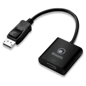 Atlantis Adapter Cable Display Port DP to HDMI 20cm Black