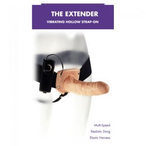The Extender Hollow Vibrating Strap-On Flesh