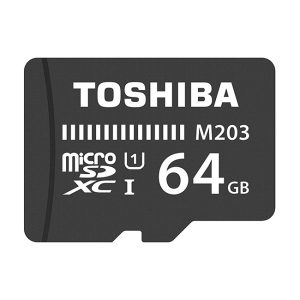 64GB Toshiba M203 MicroSD Class 10 U1 100MB/s with Adapter Black