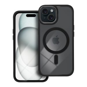 COLOR EDGE MAG COVER case compatible with MagSafe for iPhone 15 Black
