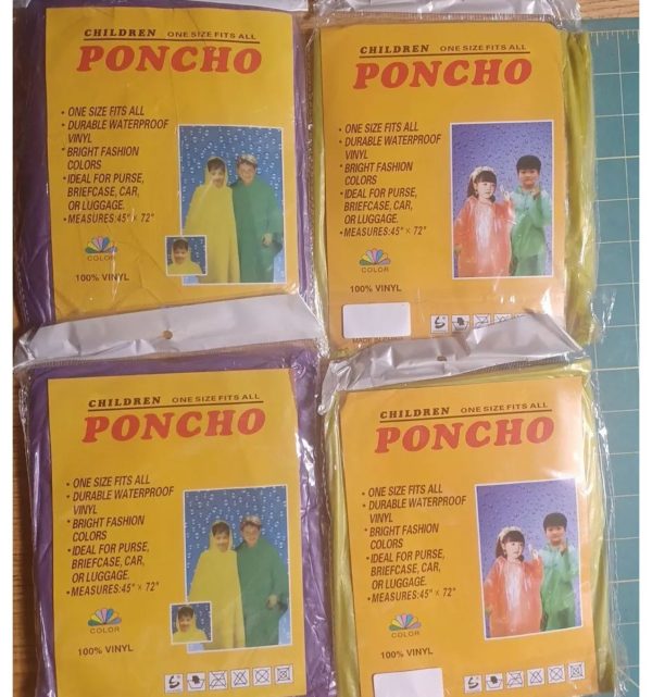 Poncho,Rain Coats for Children One Size Fits all.