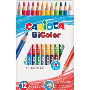 Triangular Pencils Bicolor, X 12