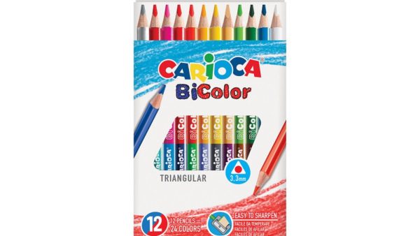 Triangular Pencils Bicolor, X 12