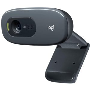 Logitech C270 HD Streaming Webcam, 720p/30fps, HD Video Calling, Wide Field of View, Lighting Correction, Noise Reduction Microphone, for PC/Mac/Notebook/Tablet/Chromebook, Black
