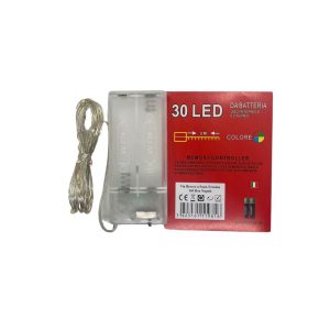 VAC 30 LED Christmas Lights RGB 3M Batteries Included Decorative Indoor Use