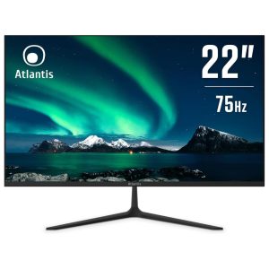 Atlantis LED Monitor 22" VA 75Hz Screen, Full HD 1920 x 1080, VGA HDMI