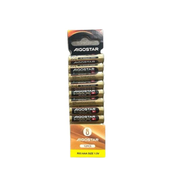 Aigostar R03 AAA Carbon-zinc (1.5v) Pack of 12