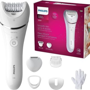 Philips Series 8000 100% Waterproof Epilator with 6 Accessories