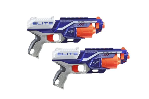 NERF Hasbro N-strike Disruptor Elite Gun Blaster Guns, X 2 - C2544