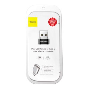 Baseus Converter USB Male To Type-C Female Black