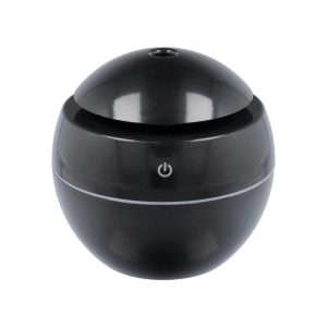 Ultrasonic Aromatherapy Humidifier with Colour Changing LED -  Black