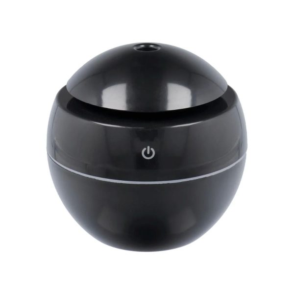 Ultrasonic Aromatherapy Humidifier with Colour Changing LED -  Black