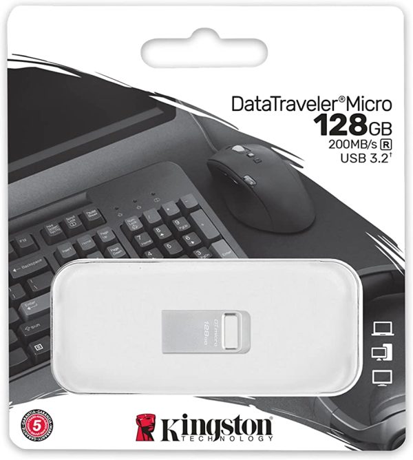 128GB Kingston DataTraveler Micro USB Metal Pendrive