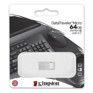 64GB Kingston DataTraveler Micro USB 3.2 Metal Pendrive