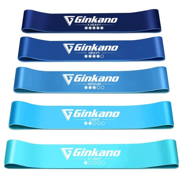 5 Pack Elastic Resistance Band,Strength Levels Natural Latex Exercise Equipment