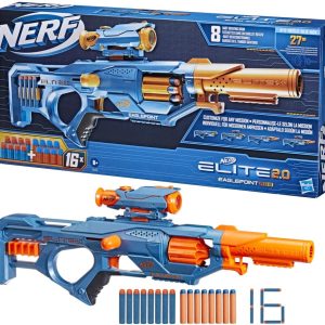 NERF Elite 2.0 Eaglepoint RD-8 Blaster, 8-Dart Drum, Removable Telescope - F0423