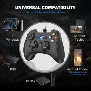 REDSTORM Wired Controller for PC USB Gamepad Controller for PS3 with Double Shock Compatible with PC & PS3