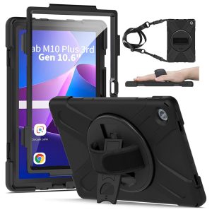 Gerutek Cover for Lenovo Tab M10 Plus 3rd Gen 10.6 inch 2022/2023 (TB-128F/125F) with screen protector