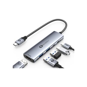 WARRKY 5 in 1 USB C HDMI Adapter Docking Station with HDMI 2.0