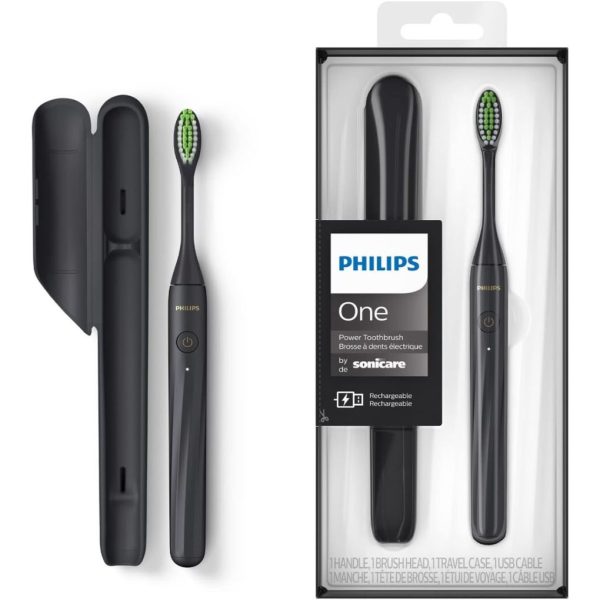 Philips One Electric Toothbrush with USB Charge, Shadow Black