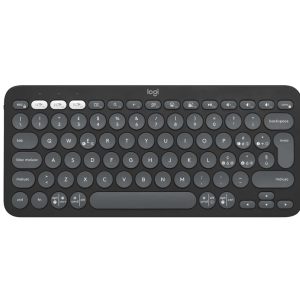 Logitech Pebble Keys 2 K380s, Multi-Device Bluetooth Keyboard with Customizable Hotkeys, Slim and Portable, Easy-Switch for Windows, macOS, iPadOS, Android, ChromeOS -Graphite