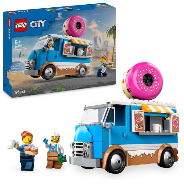 LEGO 60452 City Doughnut Truck - Toy Food Truck Construction Toy