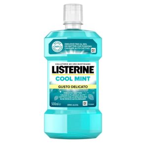 LISTERINE Cool Mint Mouthwash, Mint Mild Taste, Alcohol-free Mouthwash with Antibacterial Essential Oils and Fluoride for Complete Oral Hygiene, 500 ml