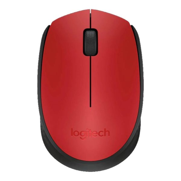 Logitech M171 mouse Ambidextrous RF Wireless Optical 1000 DPI, Red
