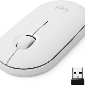Logitech M350 Pebble Wireless Mouse Bluetooth and 2.4 GHz Nano Receiver Silent