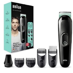 Braun MGK3321 Multi-Grooming Kit 3, 6-in-1 Beard Trimmer Hair Men Removal