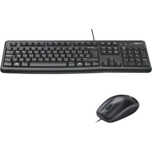 Logitech MK120 Wired Optical Keyboard and Mouse Combo, QWERTY Spanish Layout
