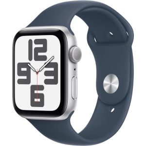 Apple Watch SE (2nd Generation, 2023), M/L, 44mm. Silver, Storm blue