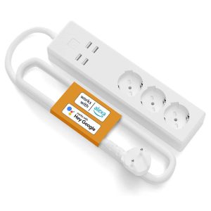 Meross Smart Power Strip with 3 AC 4 USB Ports Wi-Fi Surge Protector Work with Alexa Google Assistant Group Control