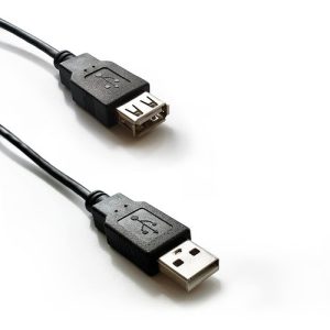 1m USB 2.0 Extension Cable, Type A, Black